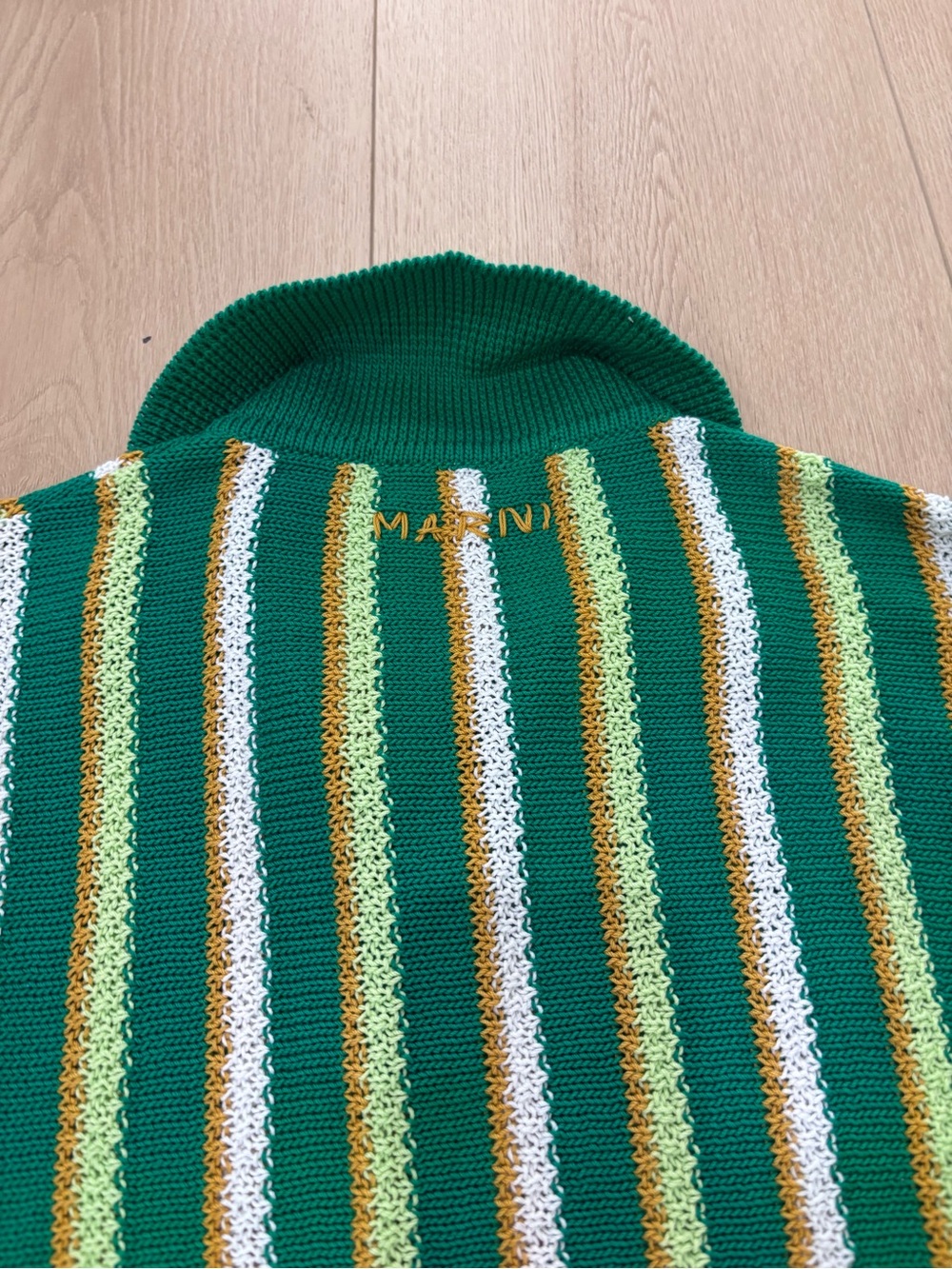 Marni‎ Striped Crocheted Polo Shirt - Picture 5 of 7